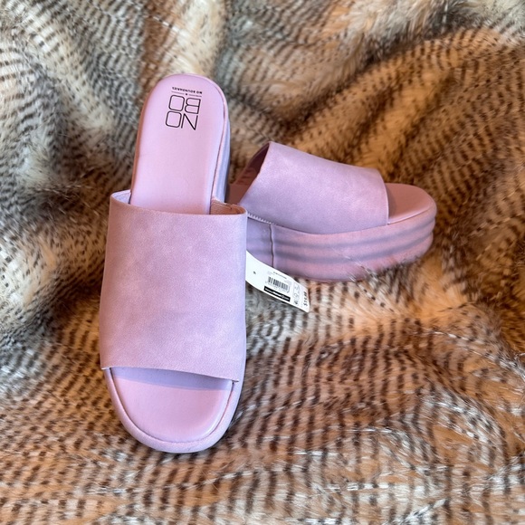 NOBO Shoes - Platform Purple Slides Size 9